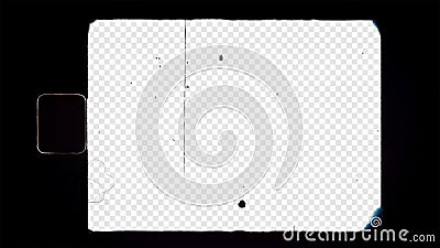 blank or empty super 8 film filmgrain dust and scratches. Opacity or screen mode usage for overlay Stock Photo