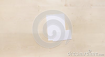 Blank envelope on wood Stock Photo