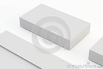 Blank Envelopes and Business card isolated on white with soft shadows Stock Photo