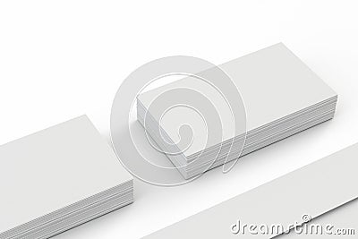 Blank Envelopes and Business card on white Stock Photo