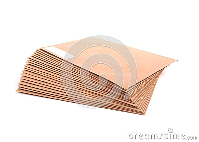 Blank envelopes isolated Stock Photo