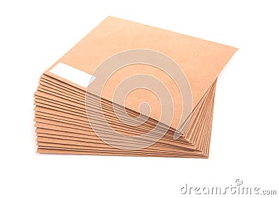 Blank envelopes isolated Stock Photo