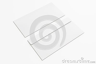 Blank envelopes on white Stock Photo