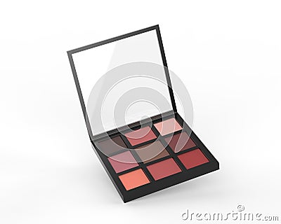 Blank Eyeshadow Palette Mockup Template Stock Photo