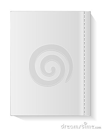 Blank file folder mockup. Realistic white brochure Vector Illustration