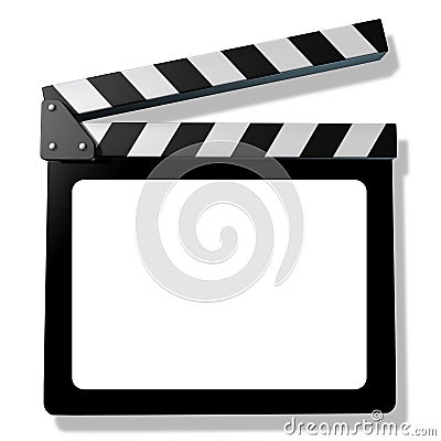 Blank Film slate or clapboard Stock Photo