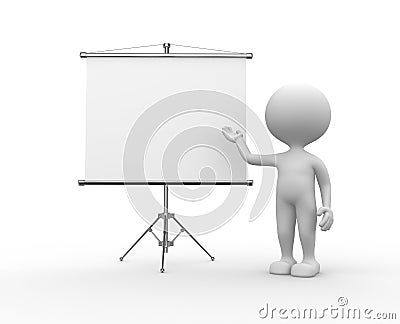 Blank flip chart Stock Photo