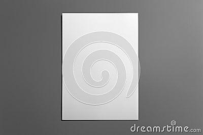 Blank flyer poster isolated on grey Stock Photo