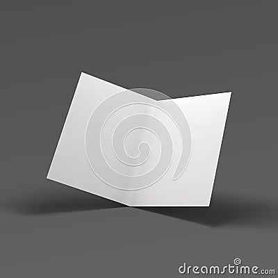 Blank fold paper brochure. Vector Illustration