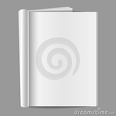 Blank Folded Magazine Vector Illustration