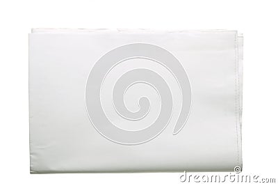 Blank folded newspaper Stock Photo