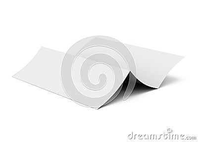 Blank folded sheet of paper Cartoon Illustration