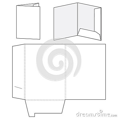 Blank folder template Vector Illustration