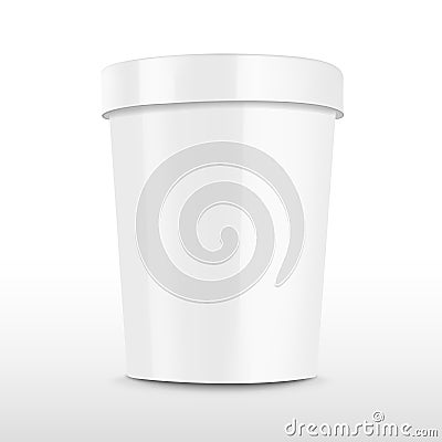 Blank food plastic container Vector Illustration