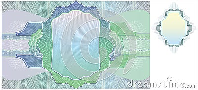 Blank banknote layout Stock Photo