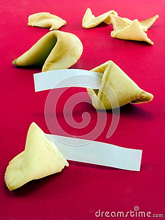 Blank fortune cookie messages 3 Stock Photo