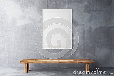 Blank frame in the gallery Stock Photo