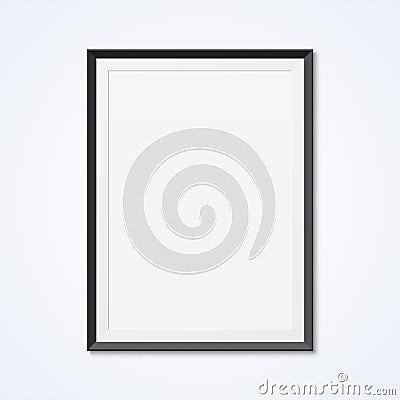 Blank frame on a wall Vector Illustration