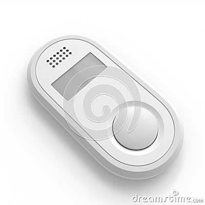 Blank gadget mockup. Device with one button template. Simple phone. Emergency button. 3d render Stock Photo