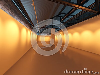 Blank gallery exhibition interior Stock Photo