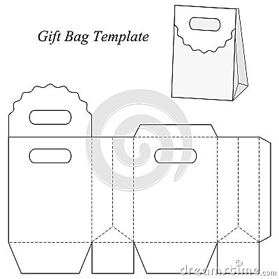 Blank gift bag template Vector Illustration