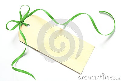 Blank gift label Stock Photo