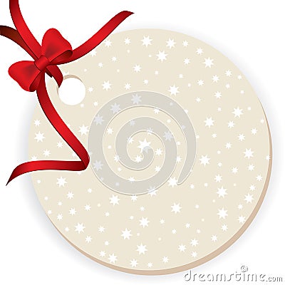 Blank gift tag Vector Illustration