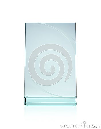 Blank glass award Stock Photo
