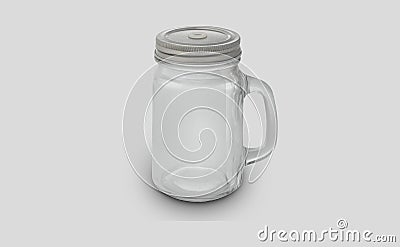 Empty vintage mason Jar mug Stock Photo