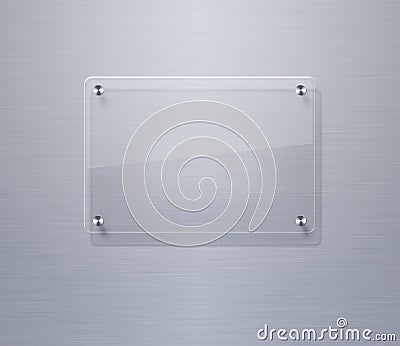 Blank glass plate Stock Photo