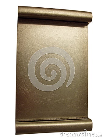 Blank gold award plaque - isolated Stock Photo