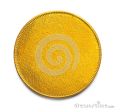 Blank Gold Coin Stock Photo