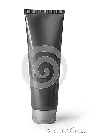 Blank Gray cosmetic tube Stock Photo