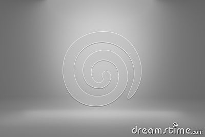 Blank gray gradient background with product display. White backdrop or empty studio with room floor. Abstract background texture Stock Photo