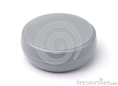 Blank gray plastic cosmetics jar Stock Photo