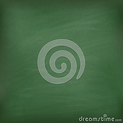 Blank green chalkboard. Vector Illustration