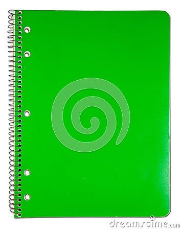 Blank green notebook cover. Stock Photo