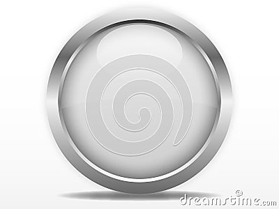 Blank grey button Vector Illustration
