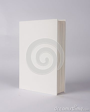 Blank hard cover casebound white book Stock Photo