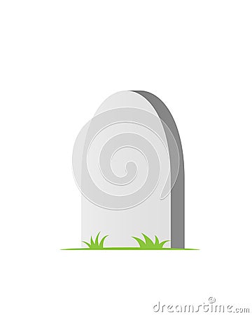 Blank headstone icon. Stock Photo