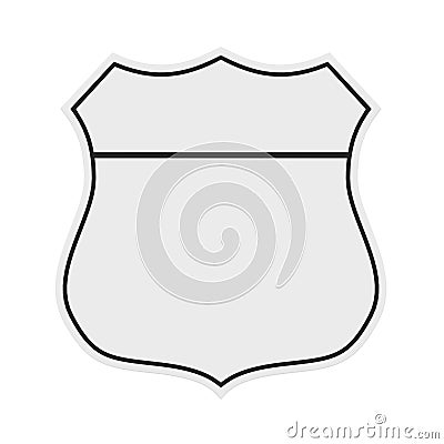 Blank Highway Route Shield Isolated Stock Photo