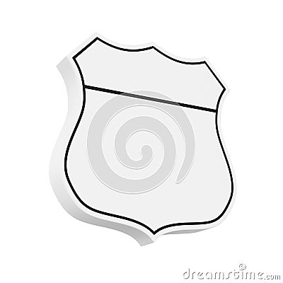 Blank Highway Route Shield Isolated Stock Photo