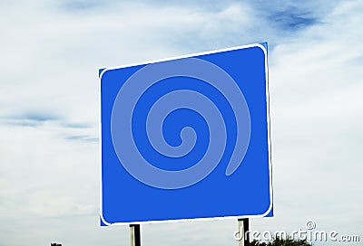 Blank highway sign Stock Photo
