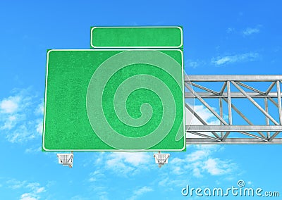 Blank highway sign Stock Photo