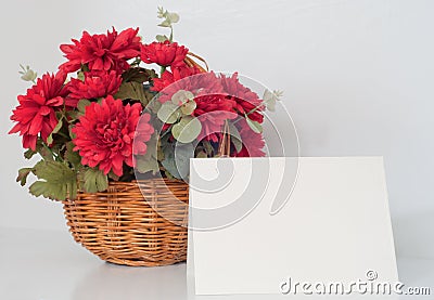 Blank invitation card Stock Photo