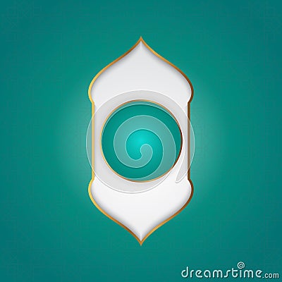 Blank islamic background for eid or ramadan in paper style Vector Illustration