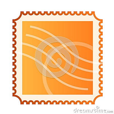 Blank isolated mail stamp Vector Illustration