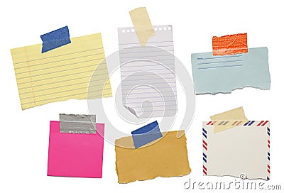 Blank Isolated Notes Stock Photo