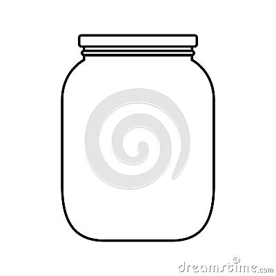 Blank jar with cap Stock Photo