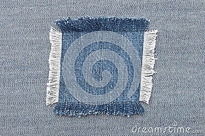 Blank jeans patch Stock Photo